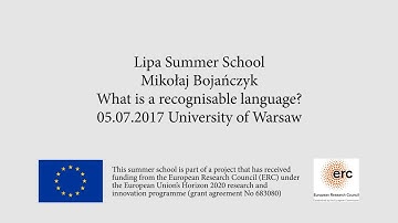 Mikołaj Bojańczyk: What is a recognisable language? [Part 1]