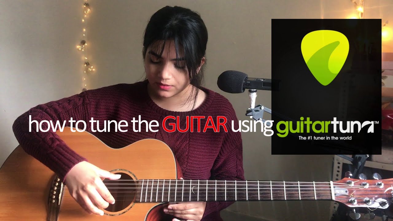 How to Tune The Guitar using Guitar Tuna App on Mobile Phone   Basic Guitar Lesson  4 for Beginners