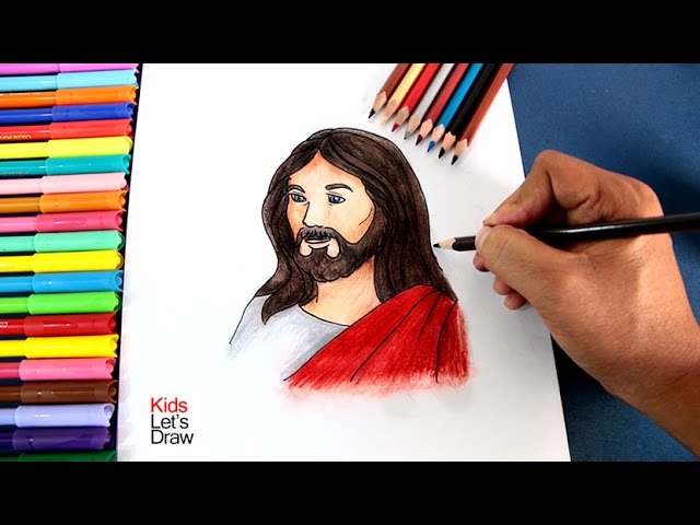 Cómo dibujar a JESÚS paso a paso (fácil) | How to draw Jesus (Holy Week)