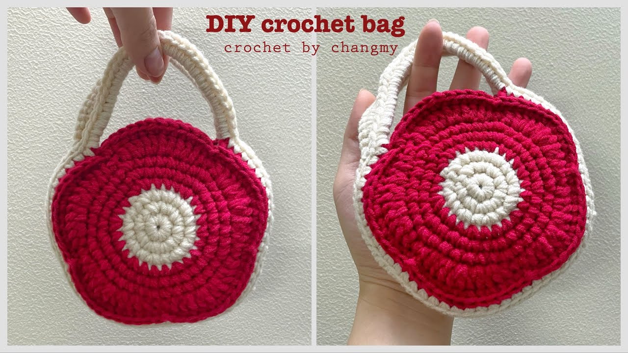 163. DIY crochet flower bag | Hướng dẫn móc túi mini hình bông hoa xinh xắn | by changmy