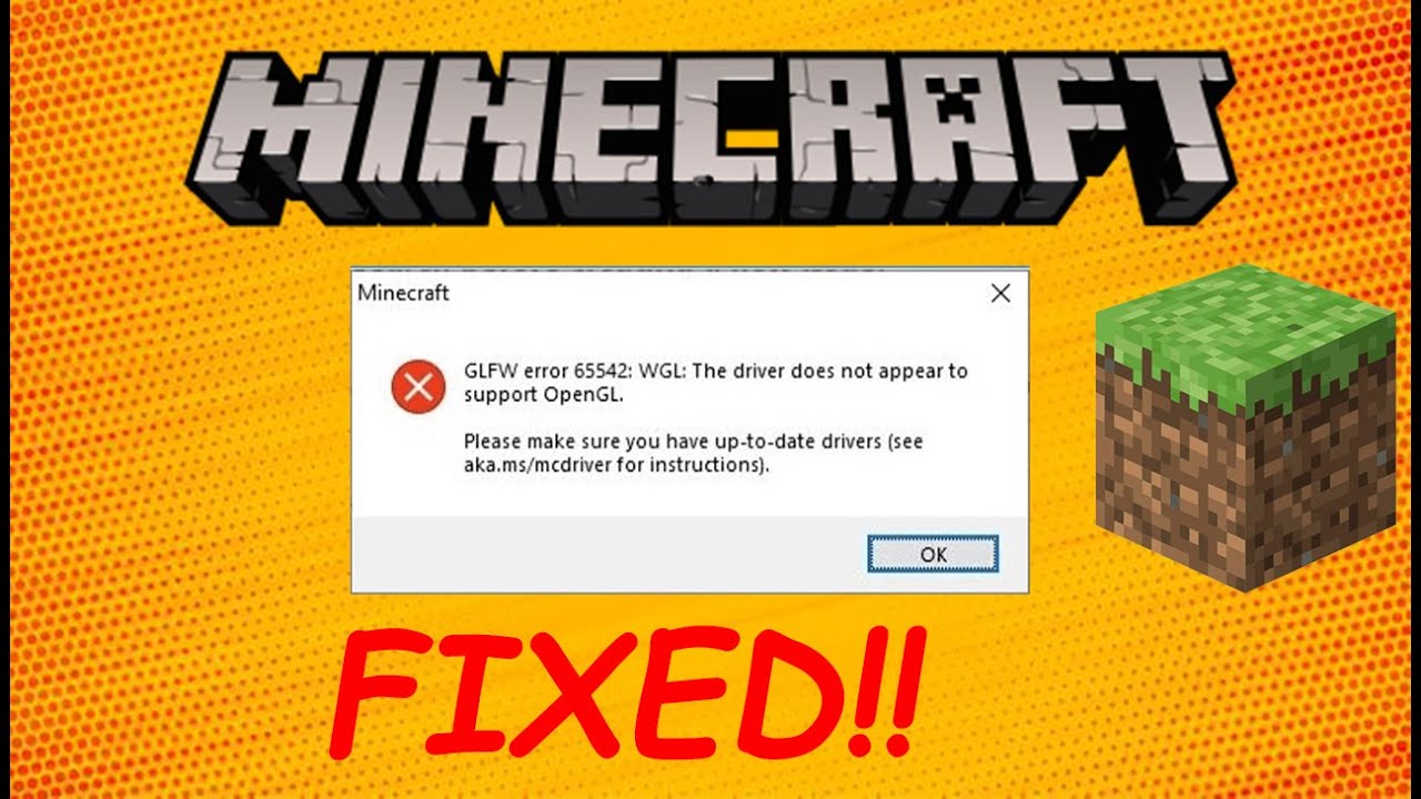 Glfw error 65543. Error 65542 Minecraft. GLFW Error 65542 WGL. GLFW Error 65542 WGL: the Driver does not appear to support OPENGL. GLFW Error 65542 Minecraft.