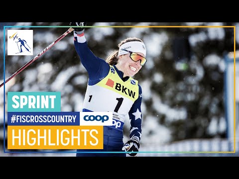 Maiden World Cup win for Brennan | Women's Sprint | Davos | FIS Cross Country