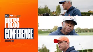 OC Joe Lombardi, DC Vance Joseph & STC/Asst. HC Darren Rizzi meet the media ahead of Week 6 vs Jets