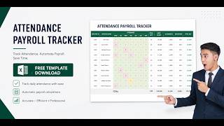 Automated Monthly Attendance and PayrollTracker in Excel | Free Download |Indian Salary Sheet
