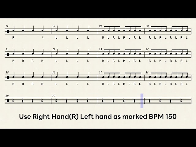 Snare Practice BPM 150 class=