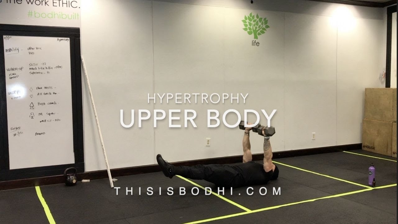 Upper Body Workout For Building Muscle | Hypertrophy Workout 11 9 20 ...