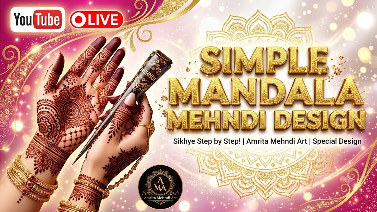 ️simple Mandala mehndi design | easy and beautiful Mandala mehndi ...