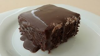 Chocolate Moist Cake Recipe - Turkish Style Wet Cake