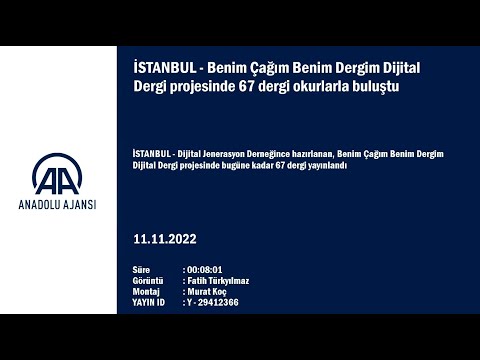 Anadolu Ajansı - Benim çağım Benim Dergim Projesi - Dijital Dergi Nasıl Hazırlanır Dergicilik Okulu