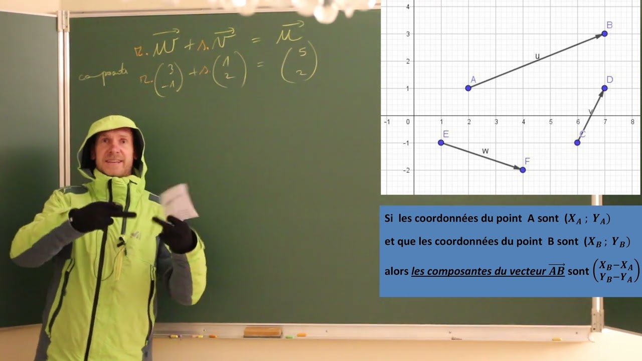 Vecteurs - Combinaison linéaire - Décomposer un vecteur en deux vecteurs - dépendance linéaire