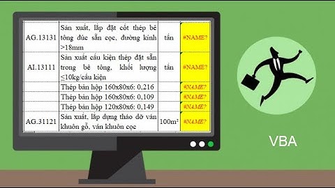 Xử lý lỗi #Name hàm tính khối lượng khi lỡ lưu file GXD dạng .xlsx hoặc khi bị lỗi file mất hàm