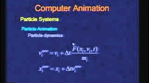 Computer Animation (Contd..)- Lecture 3