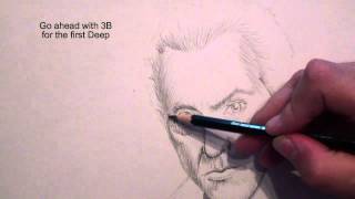 How To Draw James Nesbitt, The Hobbit Dwarf Bofur With Faber Castell Pencils By Peter Schunk