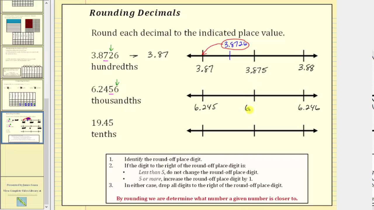 Round Decimals Using A Number Line And Formal Rules YouTube Round Decimals Using A Number Line And Formal Rules YouTube