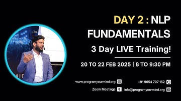 FREE LIVE Training: NLP Fundamentals - Day 2 | VED