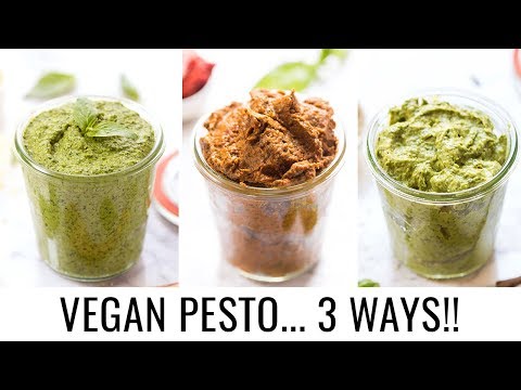 BEST VEGAN PESTO RECIPES | 3 different flavors