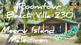 Beach Villa  Room Tour  Meeru Island [4K]  deutsch