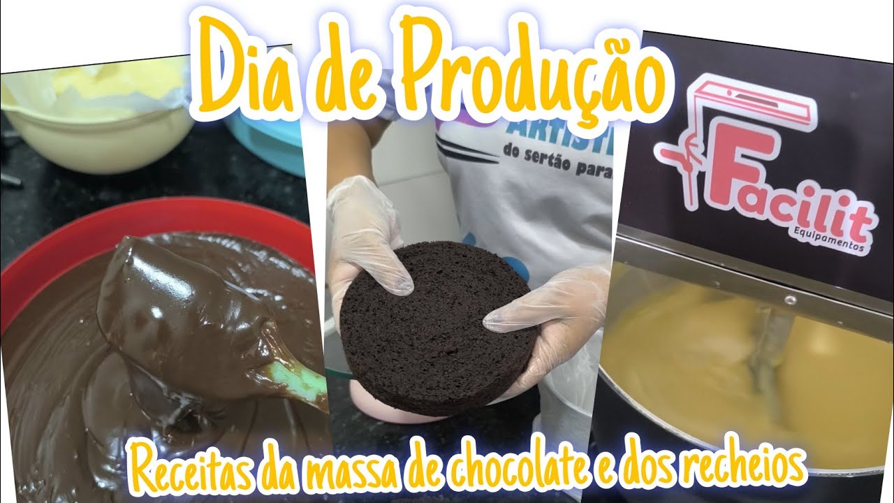 Receita da massa de chocolate e como eu faço meus recheios firmes e cremosos.