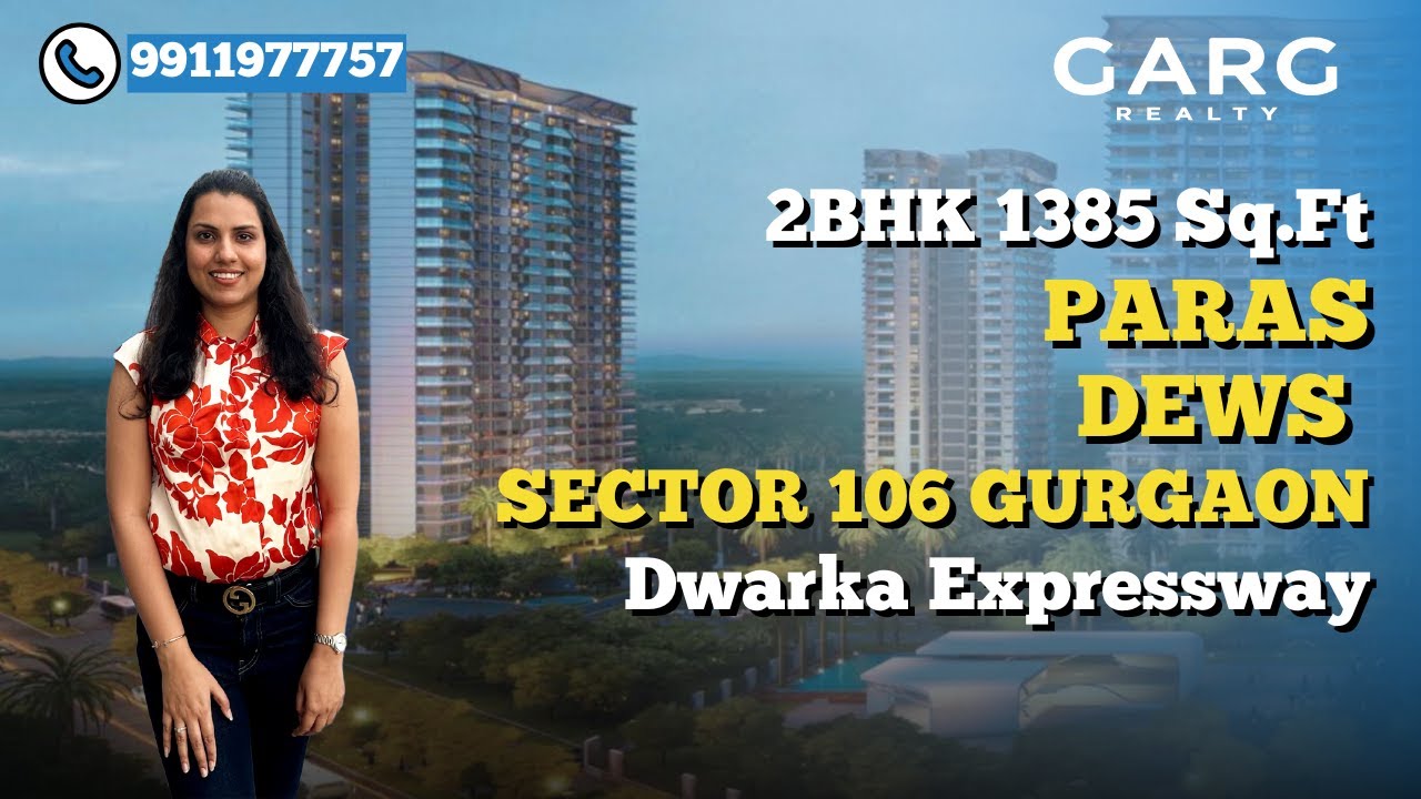 Luxury Living at Paras Dews, Sector 106 Gurgaon | 2 BHK Apartment Tour ☎️ 9911977757