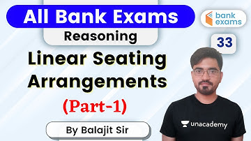 7:00 PM - All Bank Exams | Reasoning by Balajit Pratap Singh | Linear Seating Arrangements