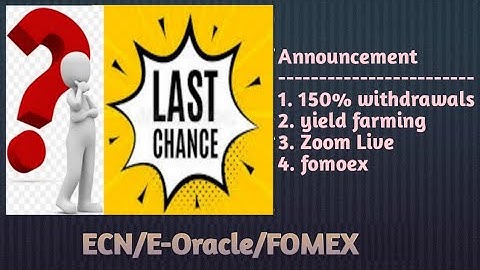 Updates in E-Oracle/ECN/FOMOEX