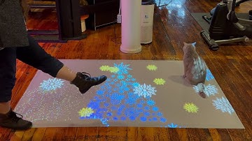 Christmas Tree Confetti Snowflakes | interactive display floor or wall projector game from LUMOplay