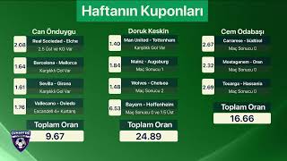 ⚽️ Cumartesi Futbolu Ekibinin Bu Haftaki Kuponları Sizlerle!