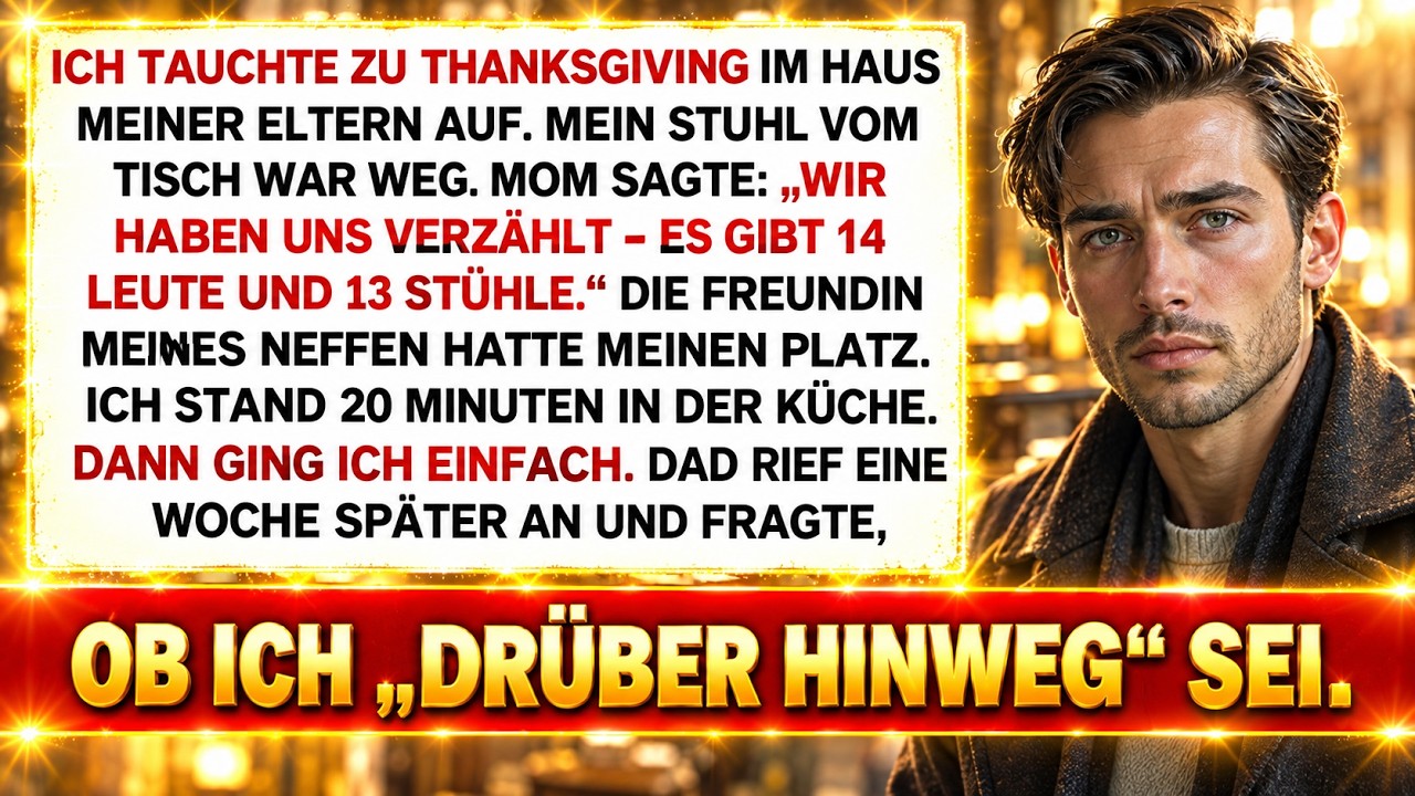 Thanksgiving: 13 Stühle für 14 Gäste – Die Freundin meines Neffen nahm meinen