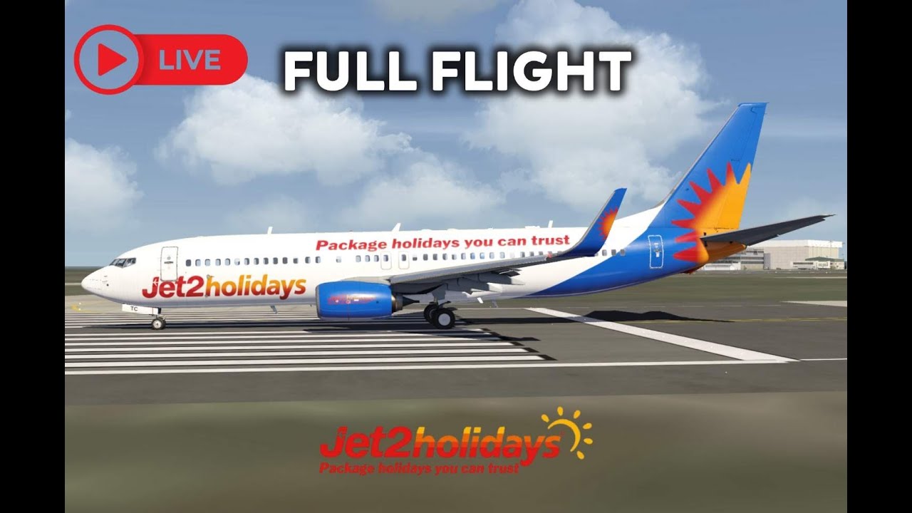 FULL FLIGHT LIVE | Manchester (MAN) - Barcelona (BCN) | Jet2 B737-800