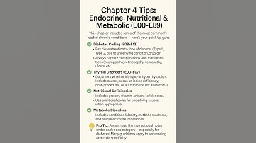 ICD-10-CM Chapter 4: Endocrine, Nutritional & Metabolic Diseases