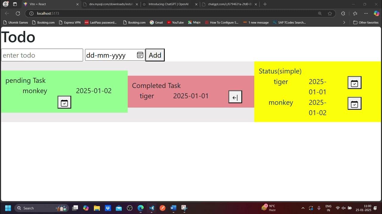 To-Do App Mini Project Part-4 | Add & Restore Tasks | React Frontend ...