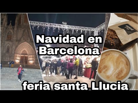 Las luces de navidad dan más vida a Barcelona : portal de L'angel y feria santa Llucía