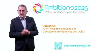 Construire Lavenir De Lyon 1 Avec Ambition 2025 Par Gilles Rode