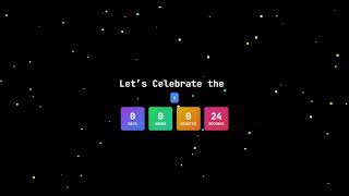 New Year 2025 Countdown using React JS TypeScript