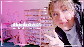 STUDIO VLOG | Studio Tour of Etsy shop Nutmegandarlo and trying plastic-free packaging? ~ 068