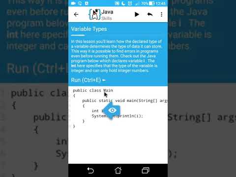 AIDE Tutorial - Java Skills (Variable Types)