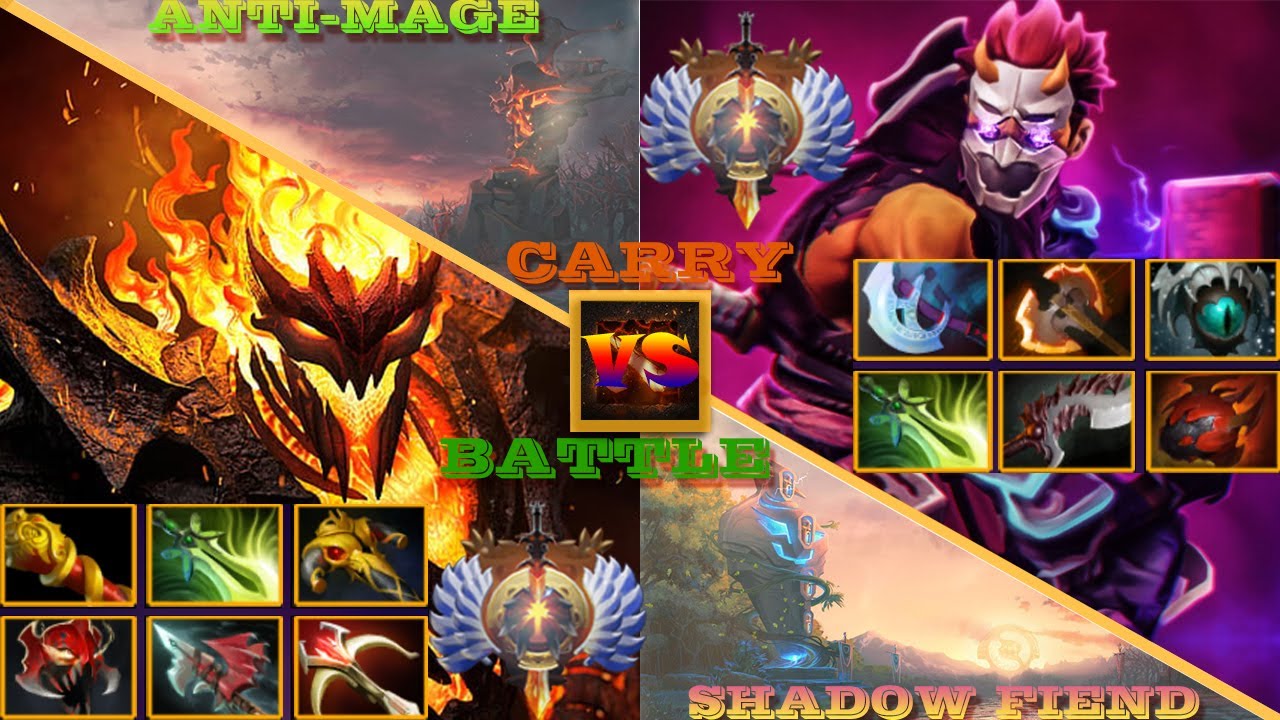 Epic Dota2 Battle With Insane Battle I ANTI MAGE VS SHADOW FIEND