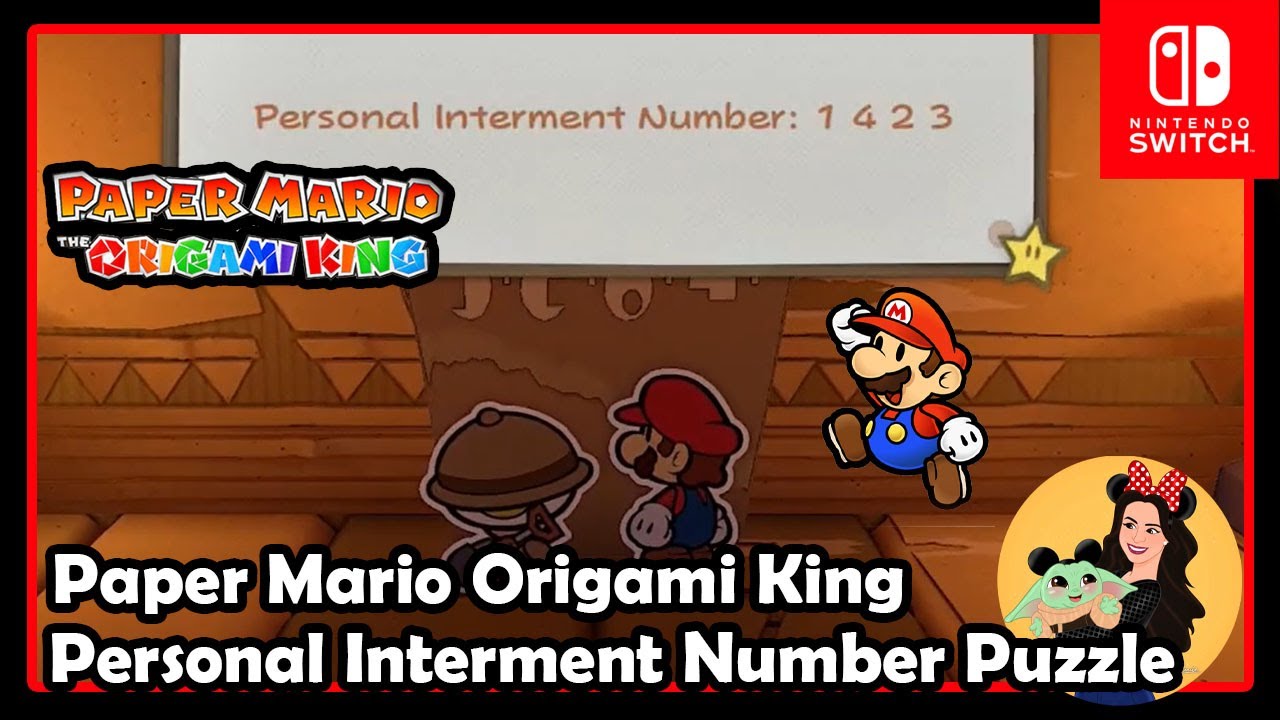 PERSONAL INTERMENT NUMBER RIDDLE TEMPLE OF SHROOMS PAPER MARIO