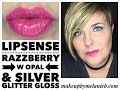 LipSense RAZZBERRY w Opal &amp; Silver Glitter