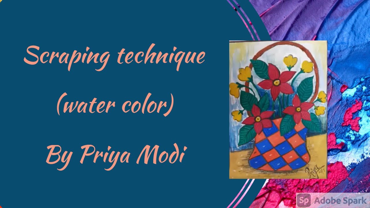 Scraping Technique (water color) - YouTube