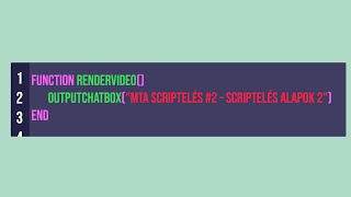 MTA SCRIPTELÉS #3 - SCRIPTELÉS ALAPOK 2