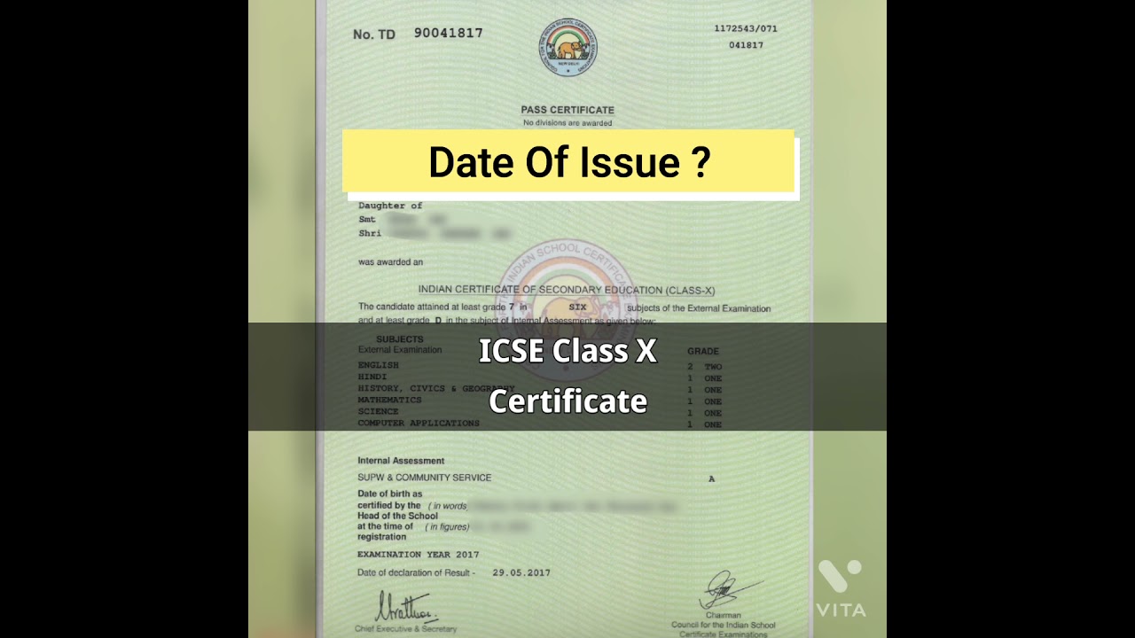 Date of Issue on Class X Certificate / Nancy Sahu #_formFilling