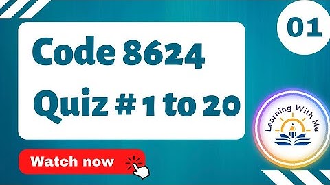 AIOU Quiz 8624😃 With Correct Answers Part 1 ||Solved quiz of 8624 || @mashaliqbalofficial06