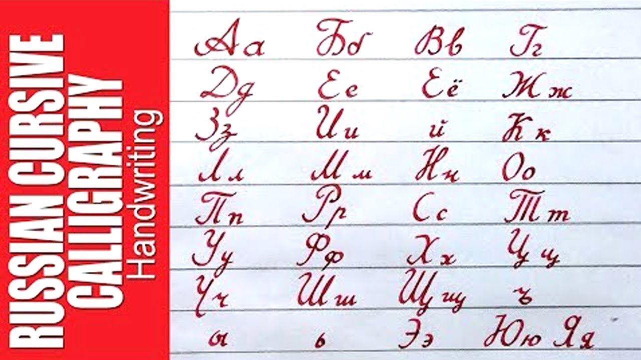 How To Write Russian Alphabet Cursive Russian Calligraphy YouTube
