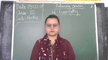 Class 3 Maths Ch- 16 Geometry Ex- 62 & 63 II Feb Course