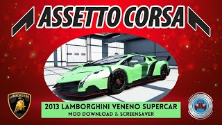 Lamborghini VENENO Supercar 2013 - Assetto Corsa Car Mods FREE + Screensaver #assettocorsa #acmods screenshot 2