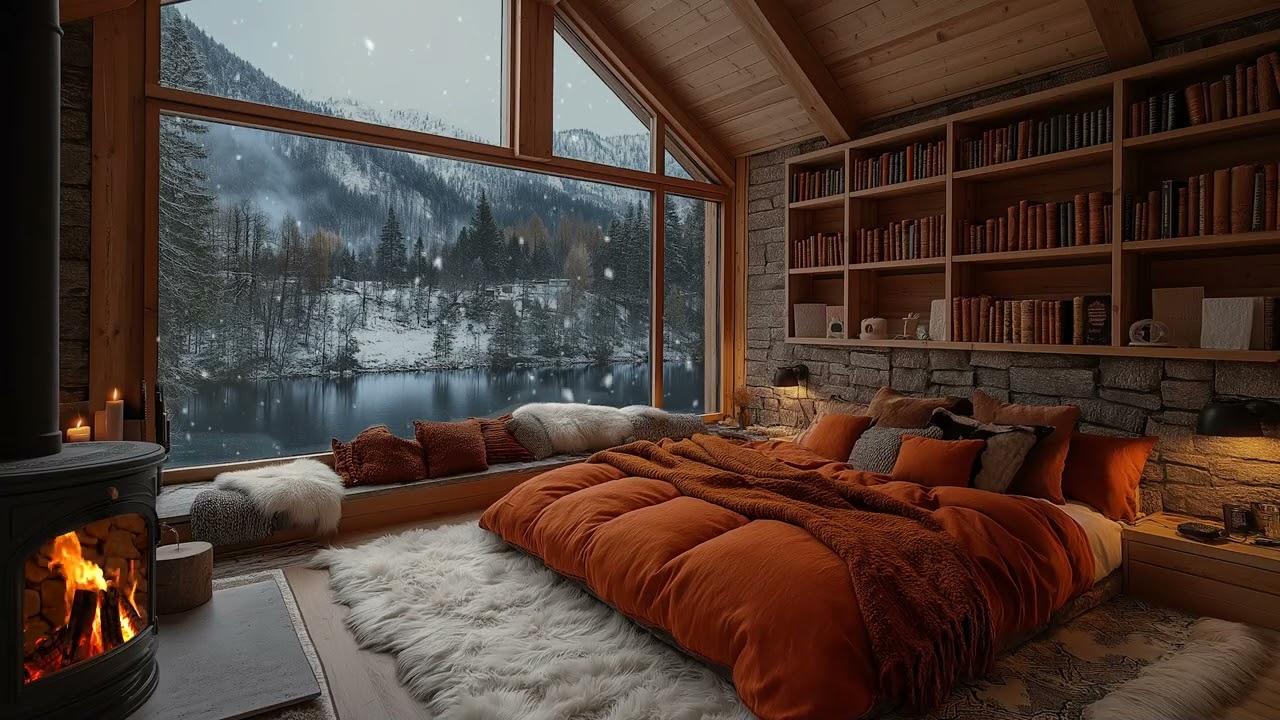 Cozy Piano Melodies & Firelight Sounds | Relaxing Music for Warm Escapes