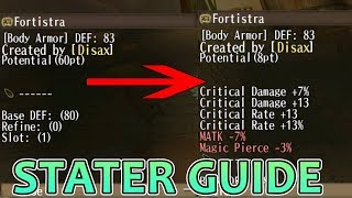 STATER Guide PUT STATS INTO ITEMS Toram Online HD | トラム オンライン