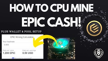 How To CPU Mine Epic Cash - Plus wallet & Pool Setup! SRB Miner