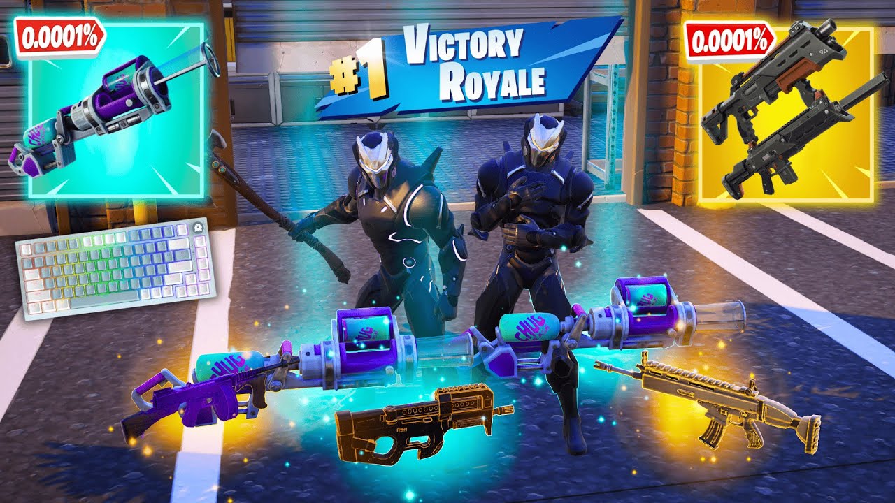 OMEGA + OMEGA Fortnite Reload ( Heisted Run n' Gun SMG + EXOTIC CHUG CANNON X2)